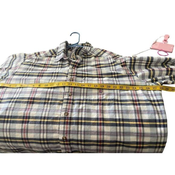 Panhandle Slim Mens Multicolor Plaid Long Sleeve Rough Stock Western Shirt XXL - Picture 4 of 12